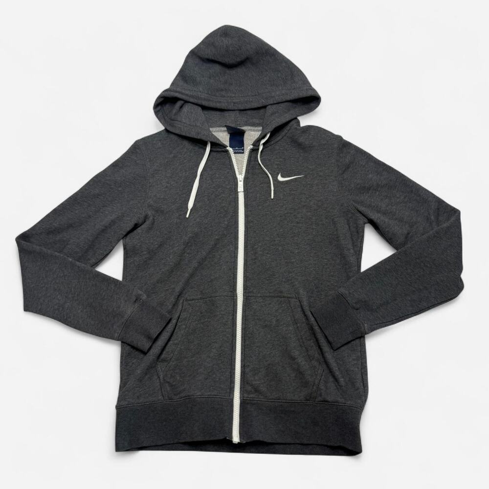 Nike Gray Full Zip Hoodie Women’s Medium Athletic Casual Zip Up Jacket